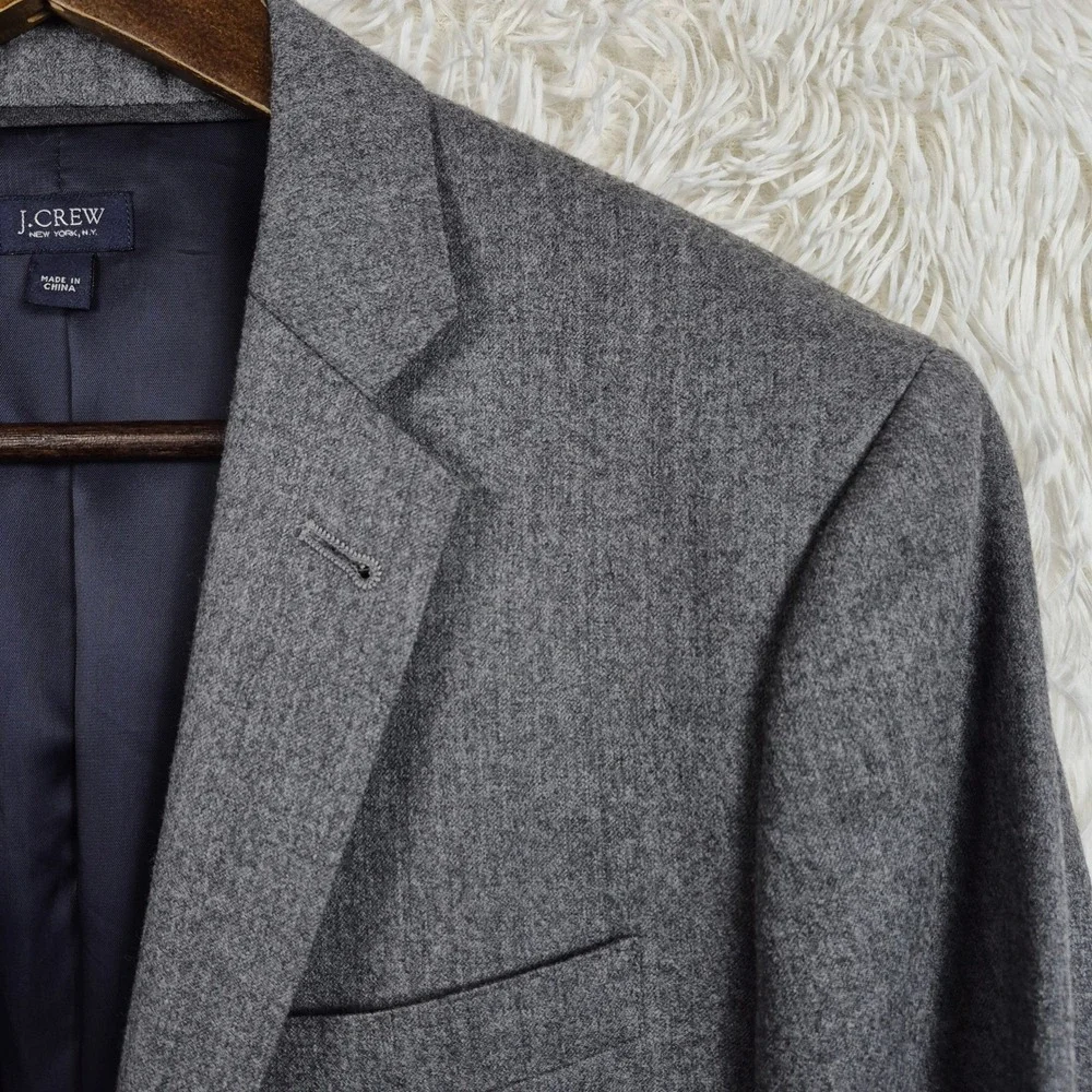 J.Crew Ludlow Jacket Mens 38S Gray Italian Wool Vitale Barberis Canonico Blazer